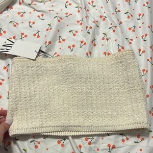 Cream Knit Tube Top